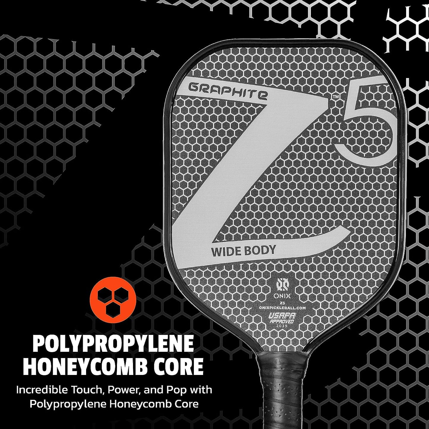 "Experience the Ultimate Performance with Graphite Z5 Pickleball Paddles - Lightweight, Durable and Comfortable Grip - Officially Approved by USA Pickleball"