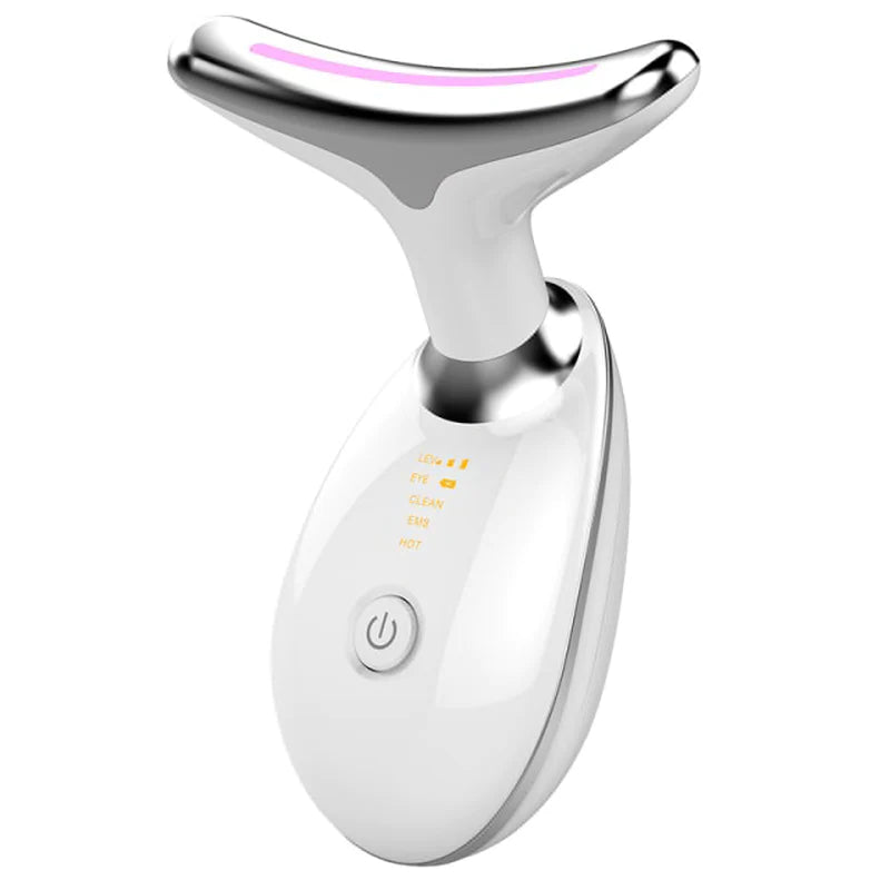 "Revitalize and Rejuvenate with our EMS Thermal Neck Lifting and Tightening Massager - The Ultimate Electric Microcurrent Wrinkle Remover and LED Photon Face Beauty Device for Women!"