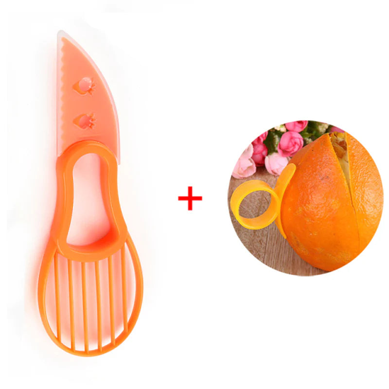 "Ultimate Avocado Tool: 3-in-1 Slicer, Corer, Butter Fruit Peeler - Perfect Kitchen Gadget for Hassle-Free Avocado Prep!"