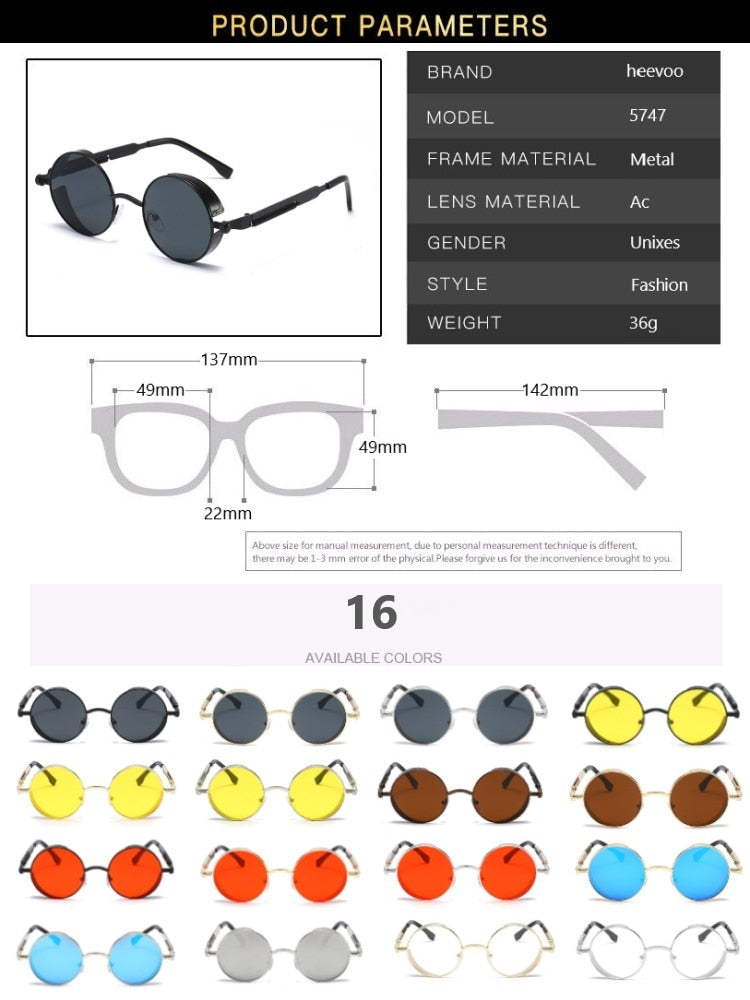 Women Fashion Round Sun Glasses
