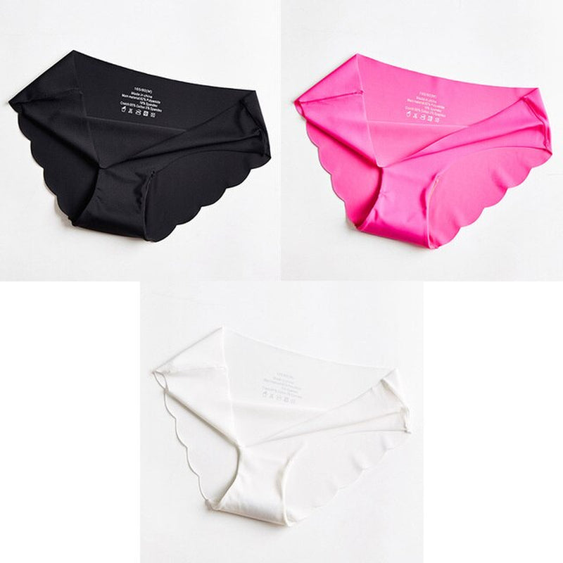 "Set of 3 Women's Seamless Underwear: Comfortable and Stylish Briefs for Women's Lingerie and Sports Intimates"