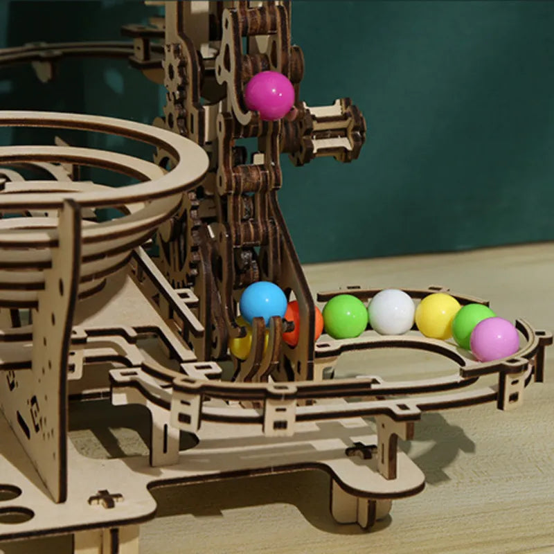 "Endless Fun 3D Marble Run Set - Build, Play and Learn with 335PCS Wooden Puzzle Maze - Perfect STEM Educational Toy for Kids and Adults"