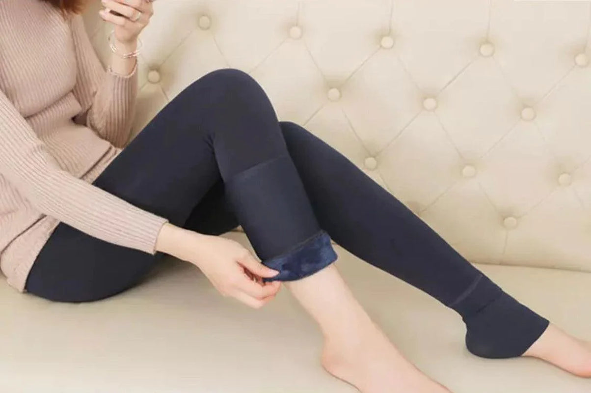 PBG Women's Fleece Leggings - Assorted Colors, High Waist, Stretchy, and Warm - One Size (Recommended for Small-Large)