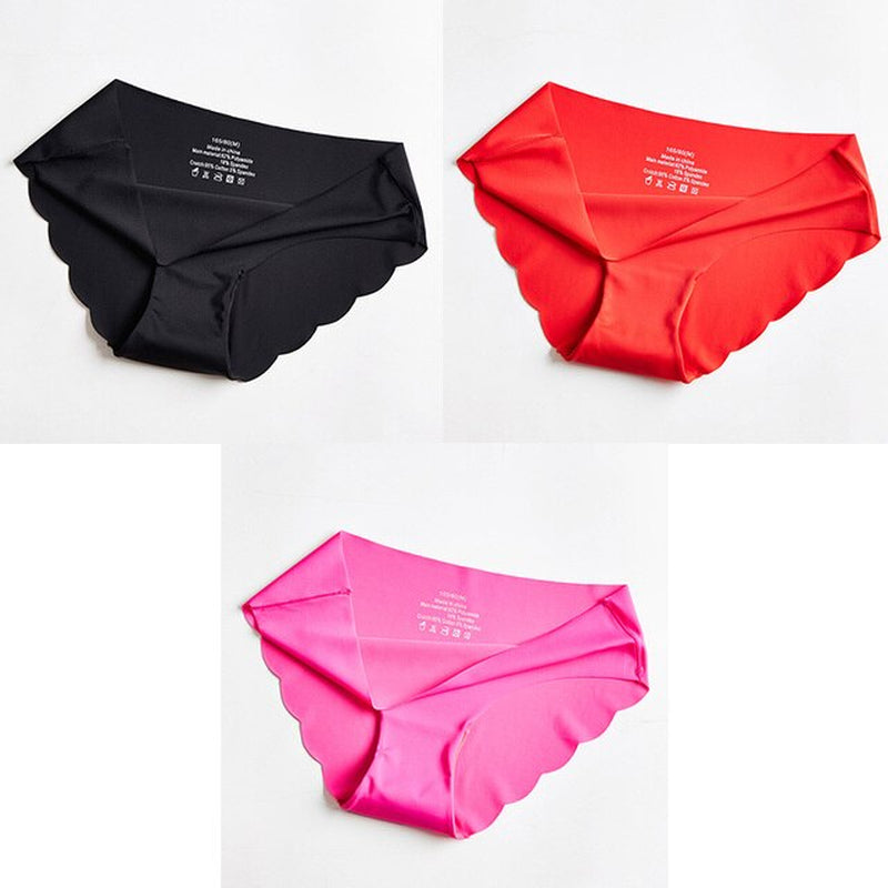 "Set of 3 Women's Seamless Underwear: Comfortable and Stylish Briefs for Women's Lingerie and Sports Intimates"