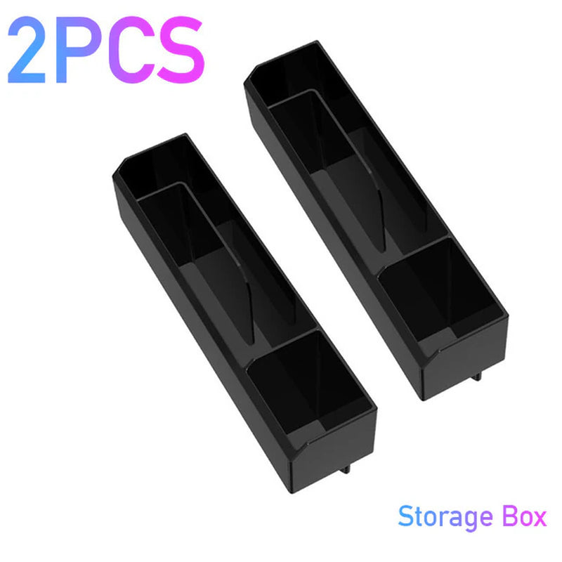 Car Seat Gap Storage Box with Dual USB Port Charger and Cable Organizer for iOS/Android/Type C - Auto Stowing and Tidying Solution