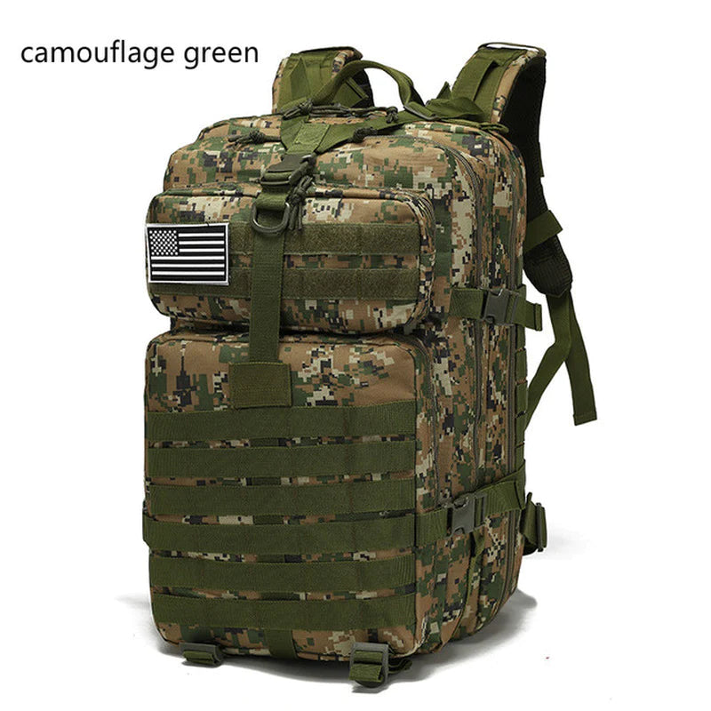 "Ultimate Waterproof Tactical Backpack: 50L Nylon Adventure Gear for Fishing, Hunting, and Outdoor Expeditions"