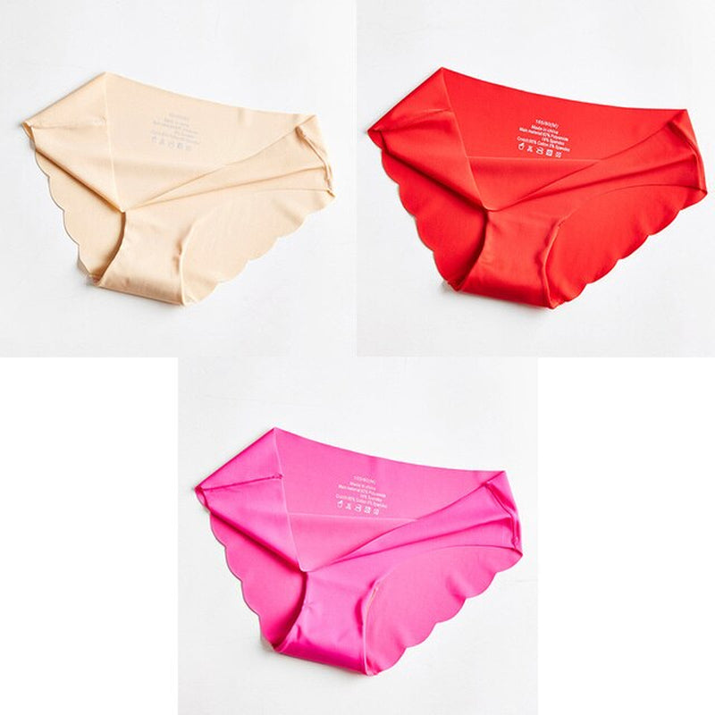 "Set of 3 Women's Seamless Underwear: Comfortable and Stylish Briefs for Women's Lingerie and Sports Intimates"