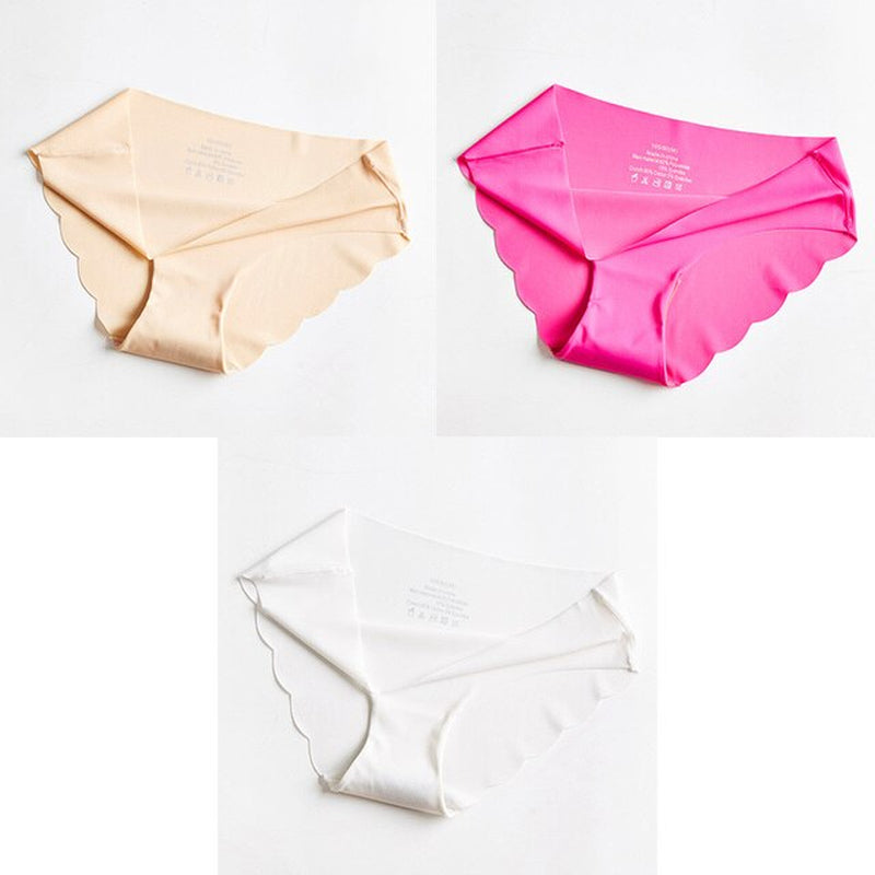 "Set of 3 Women's Seamless Underwear: Comfortable and Stylish Briefs for Women's Lingerie and Sports Intimates"