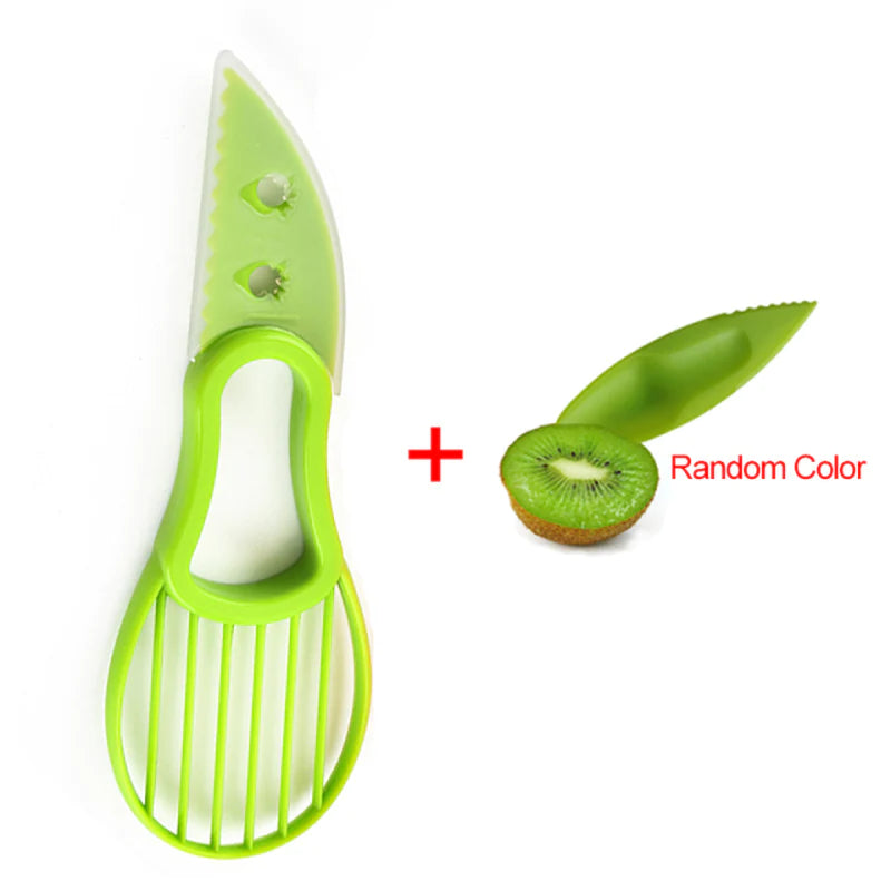 "Ultimate Avocado Tool: 3-in-1 Slicer, Corer, Butter Fruit Peeler - Perfect Kitchen Gadget for Hassle-Free Avocado Prep!"