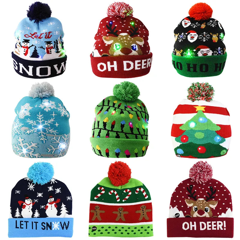 "Santa's Magical Hat of Christmas Cheer: A Funky Sweater for Your Head, with Blinking Lights and Ridiculous Cartoon Characters - Guaranteed to Make Your Kids Giggle and Brighten Up Their New Year!"