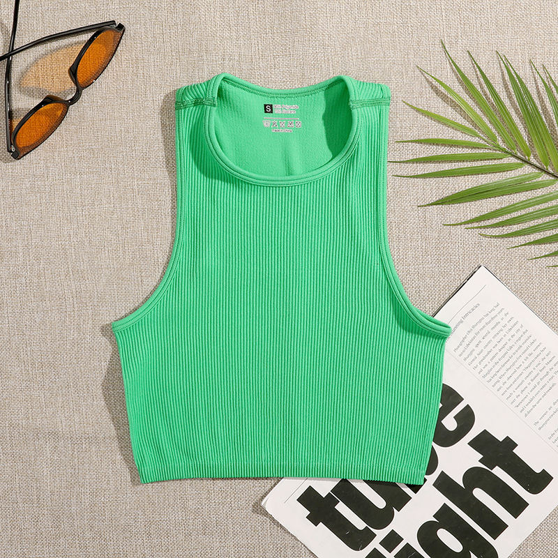 women yoga vest crop top