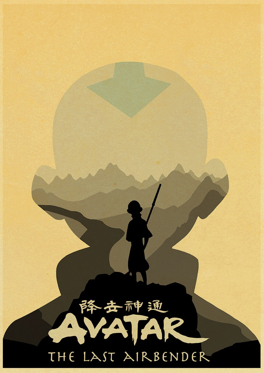 Avatar The Last Airbender Aang Fight Anime Poster