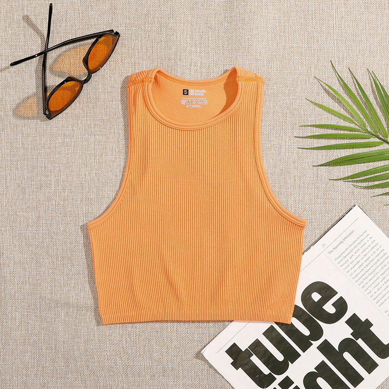 women yoga vest crop top