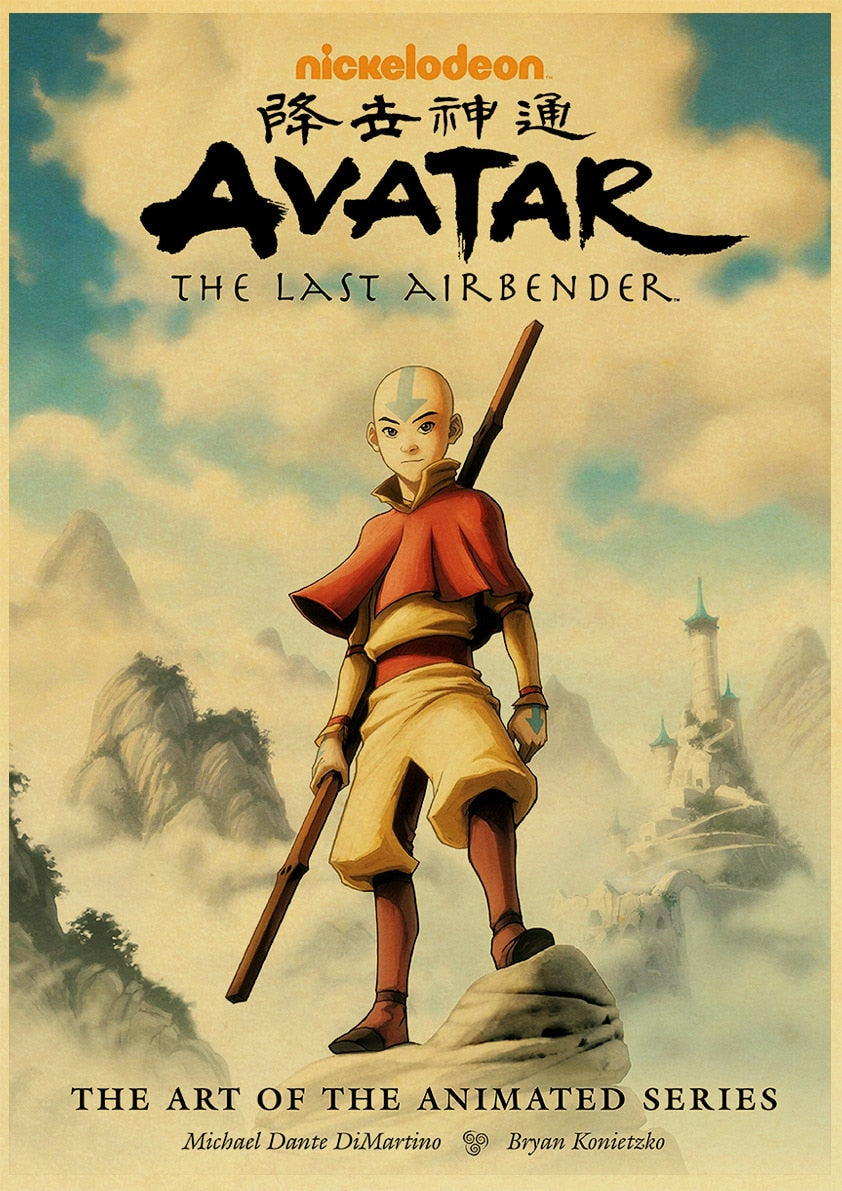 Avatar The Last Airbender Aang Fight Anime Poster