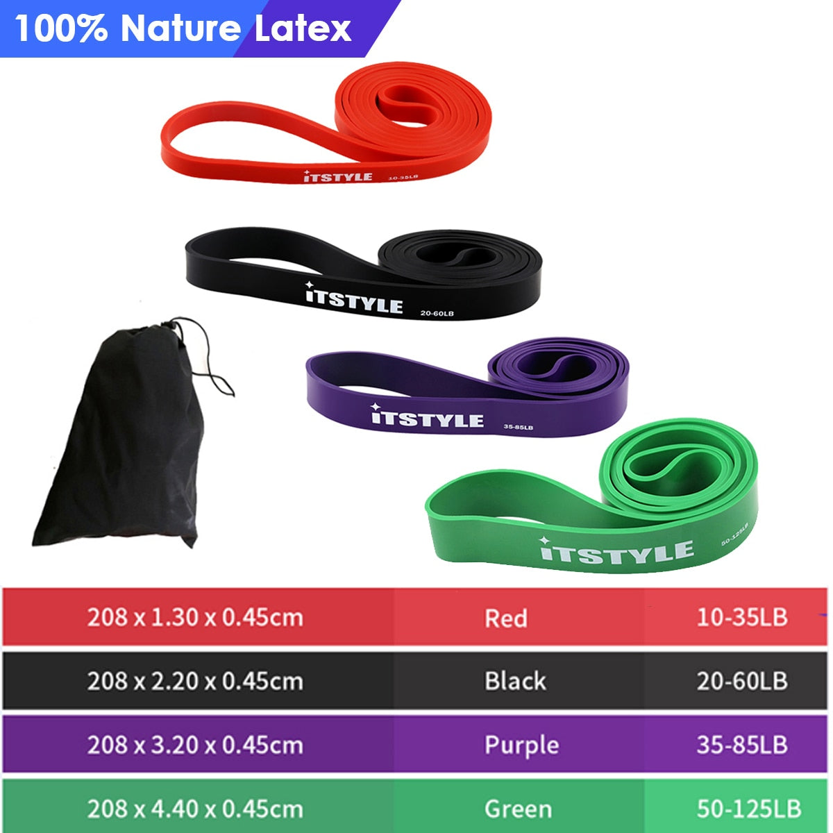 Fitness Rubber Pull Up Resistance Bands