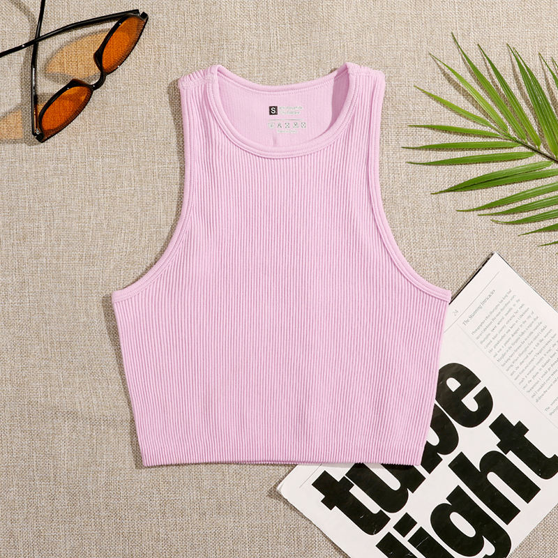 women yoga vest crop top