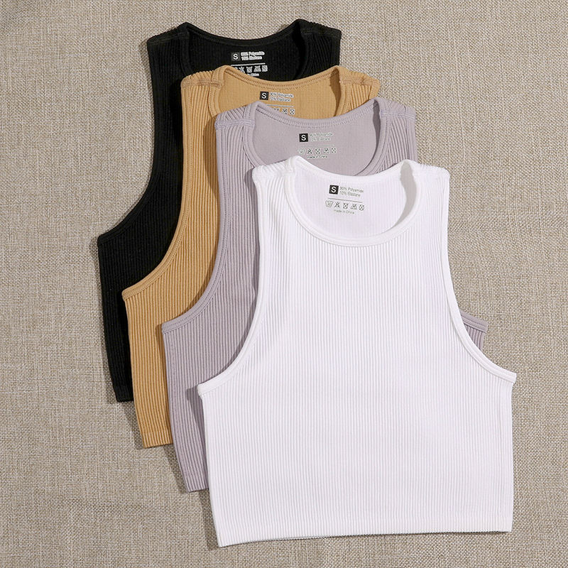 women yoga vest crop top