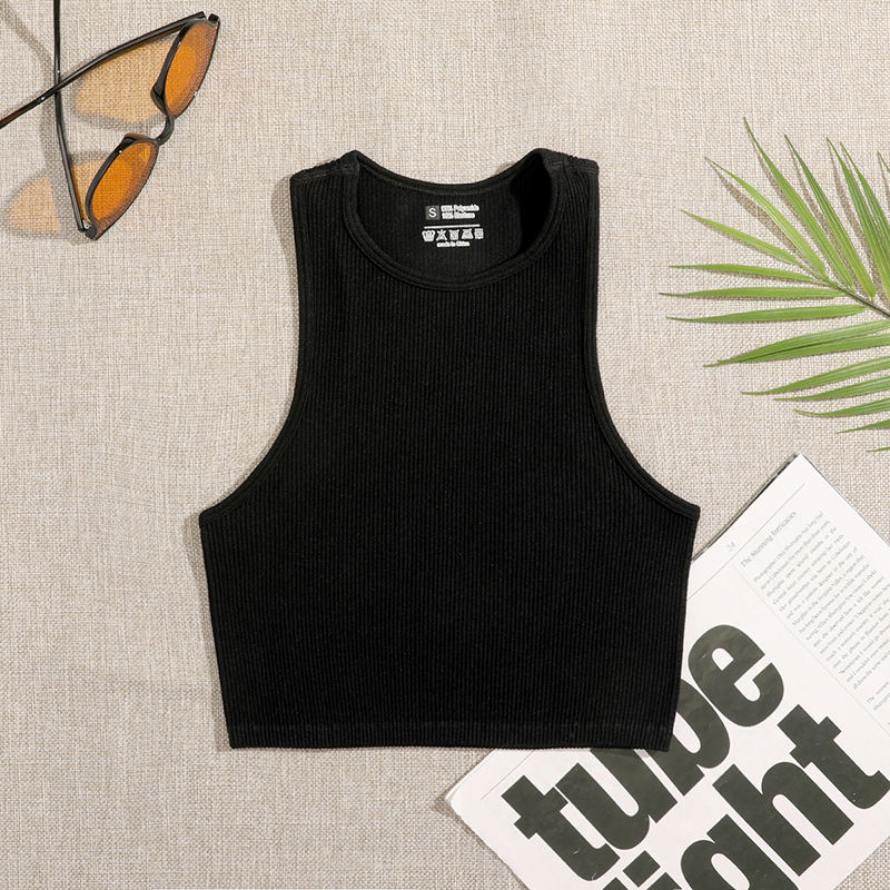 women yoga vest crop top