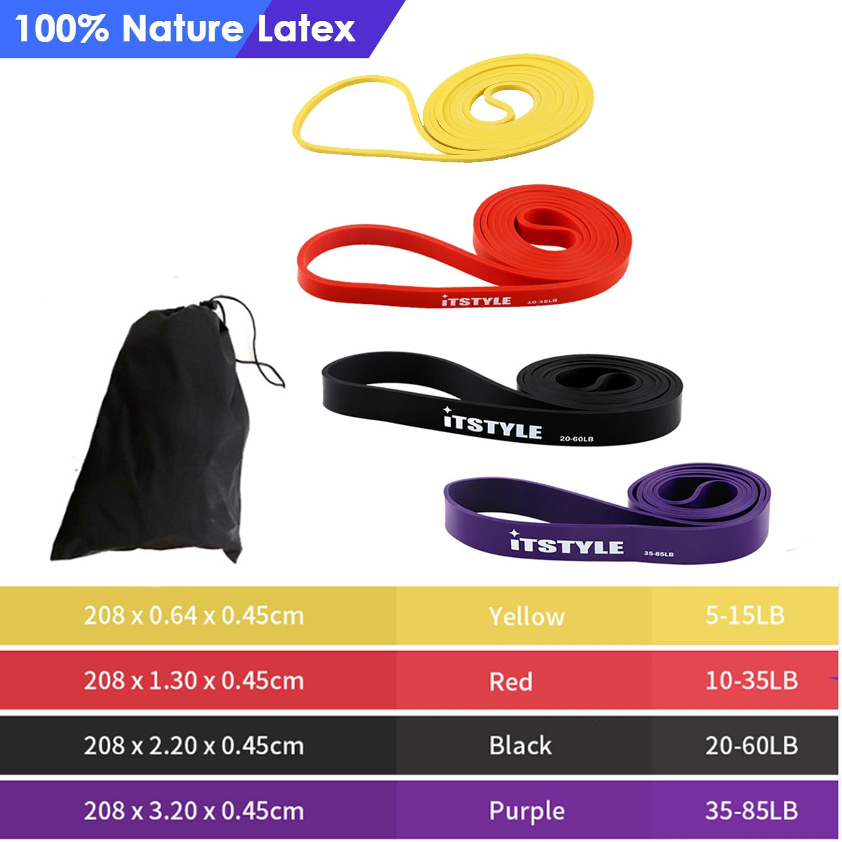 Fitness Rubber Pull Up Resistance Bands