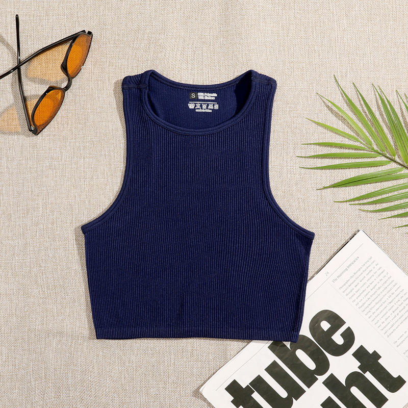 women yoga vest crop top