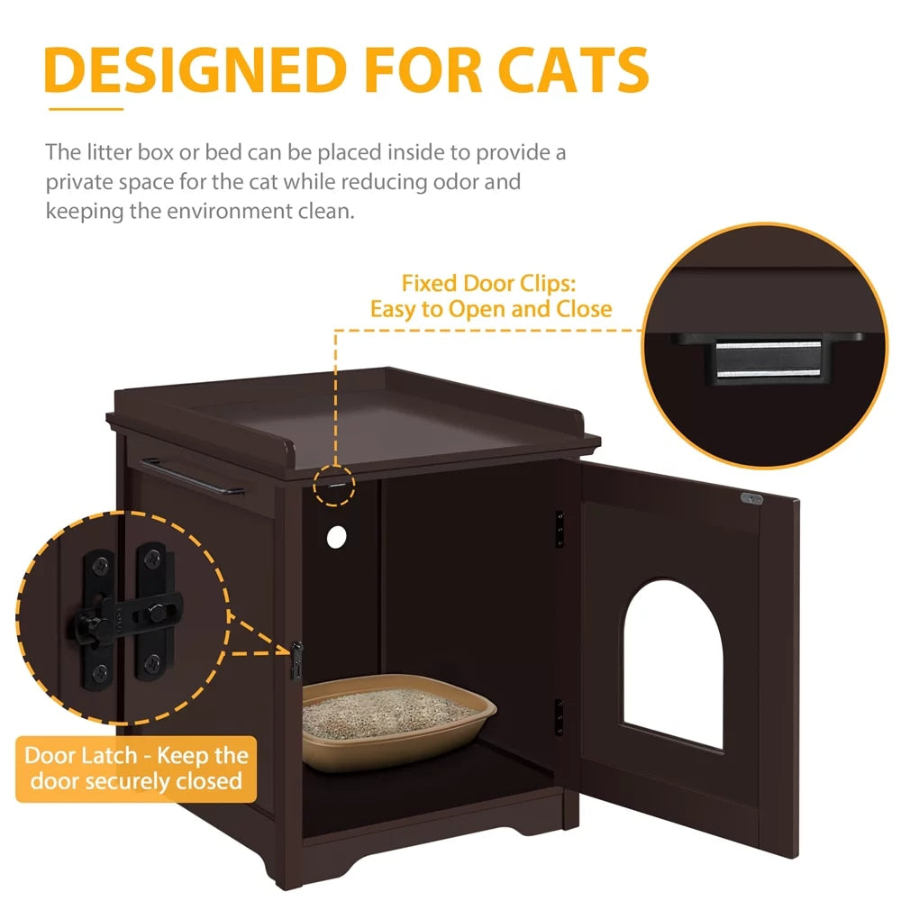 Wooden Cat Litter Box