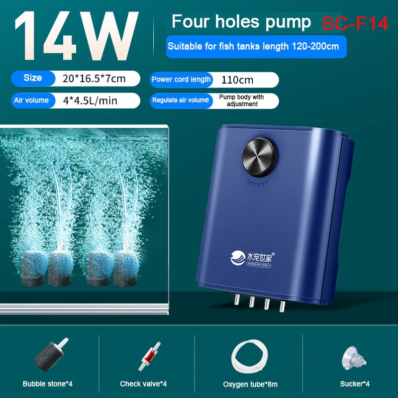Silent Aquarium Oxygen Air Pump