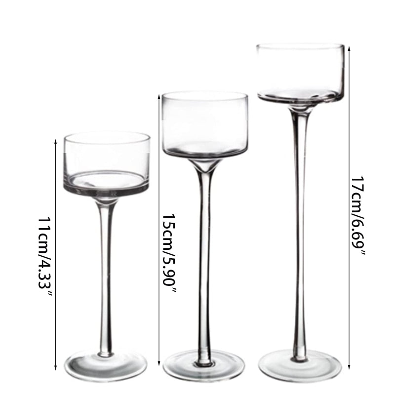 Tall Glass Candle Holder