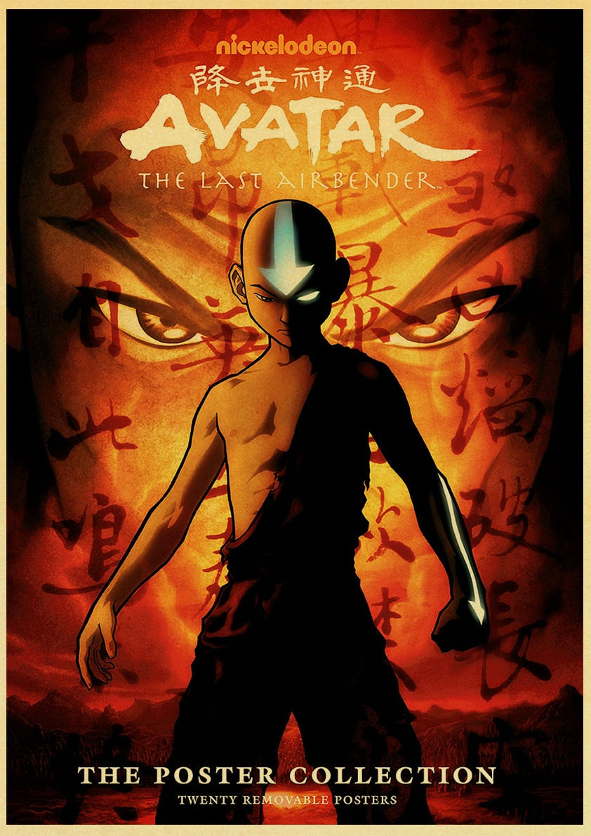 Avatar The Last Airbender Aang Fight Anime Poster