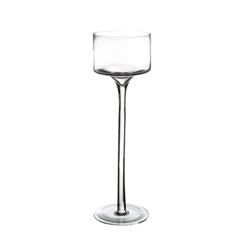 Tall Glass Candle Holder