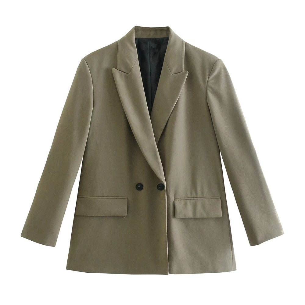 Women Double Breasted Blazer