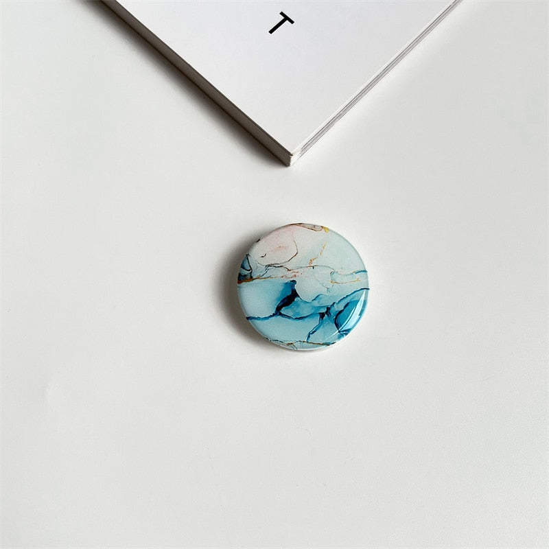 Glossy Marble Texture Stretch Grip