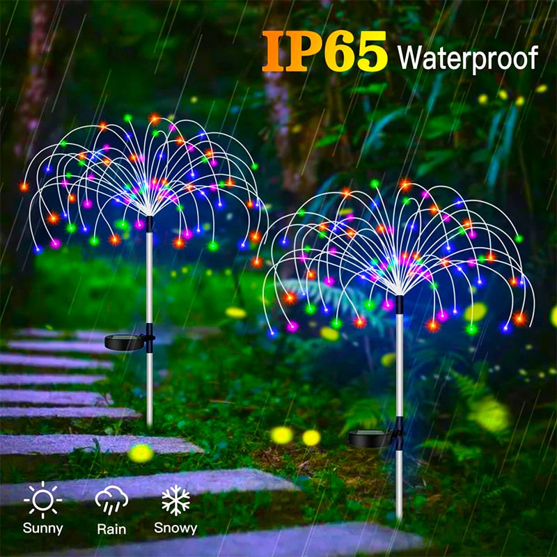 Solar LED Firework Fairy Lights