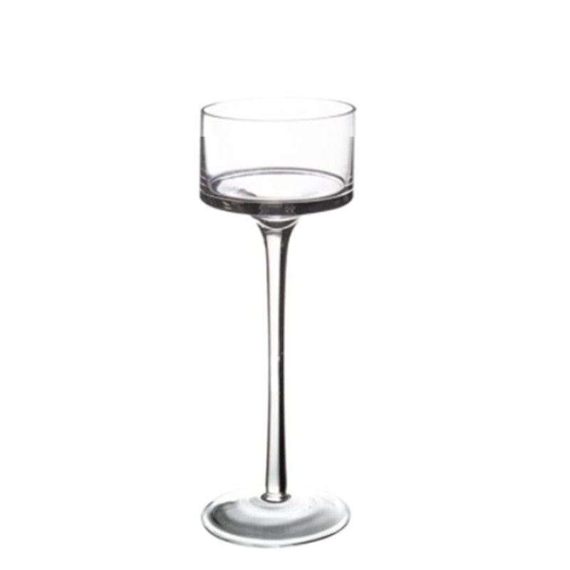 Tall Glass Candle Holder