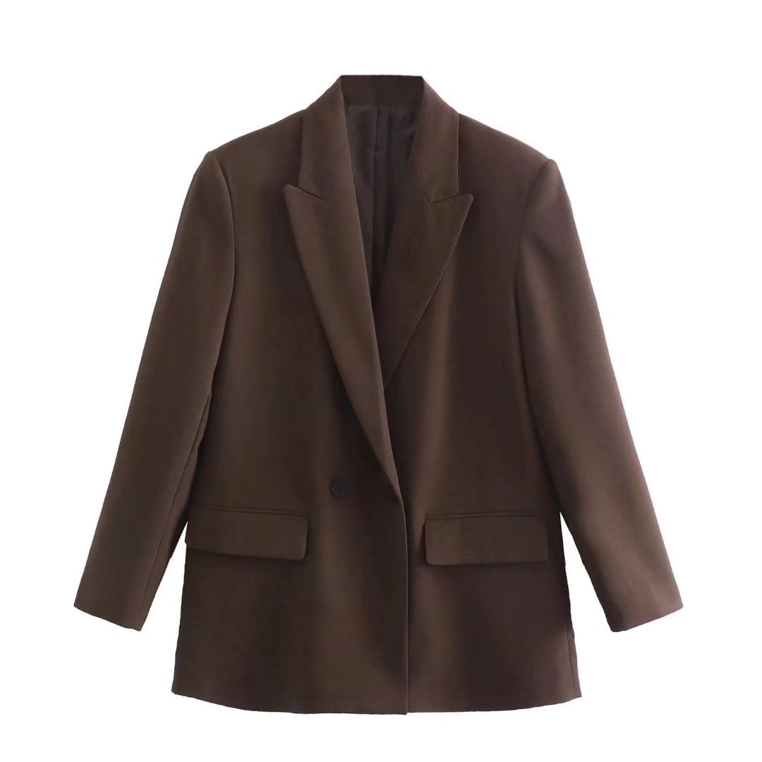 Women Double Breasted Blazer