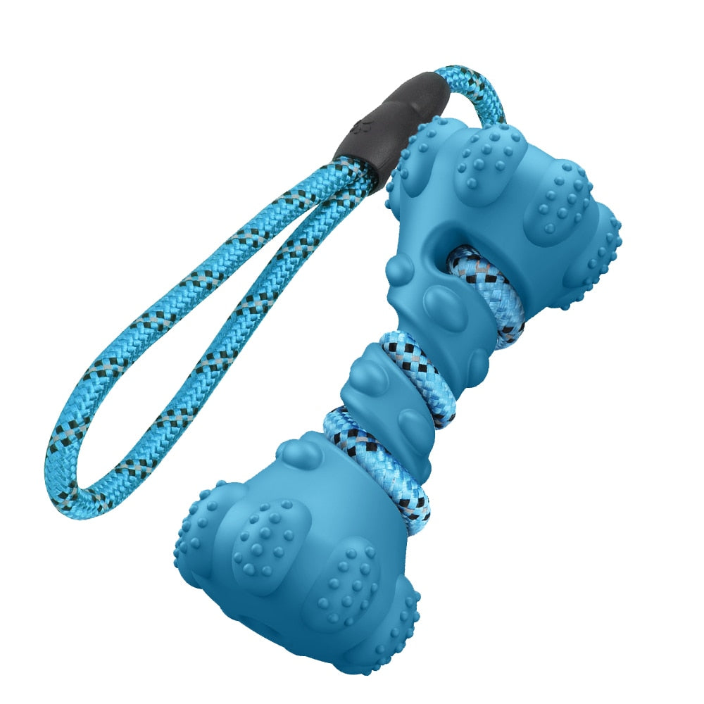 Pet Dog Toy Interactive Rubber Dumbbells'