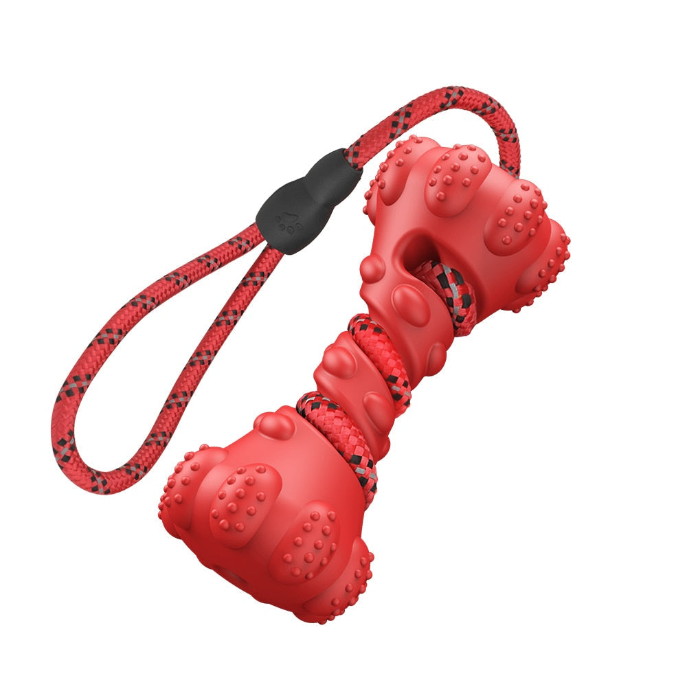 Pet Dog Toy Interactive Rubber Dumbbells'