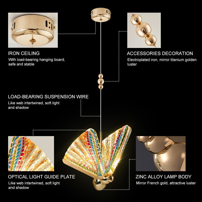 Nordic Butterfly Pendant Light