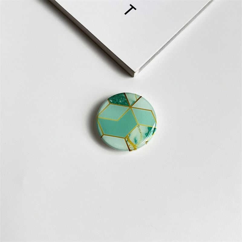Glossy Marble Texture Stretch Grip