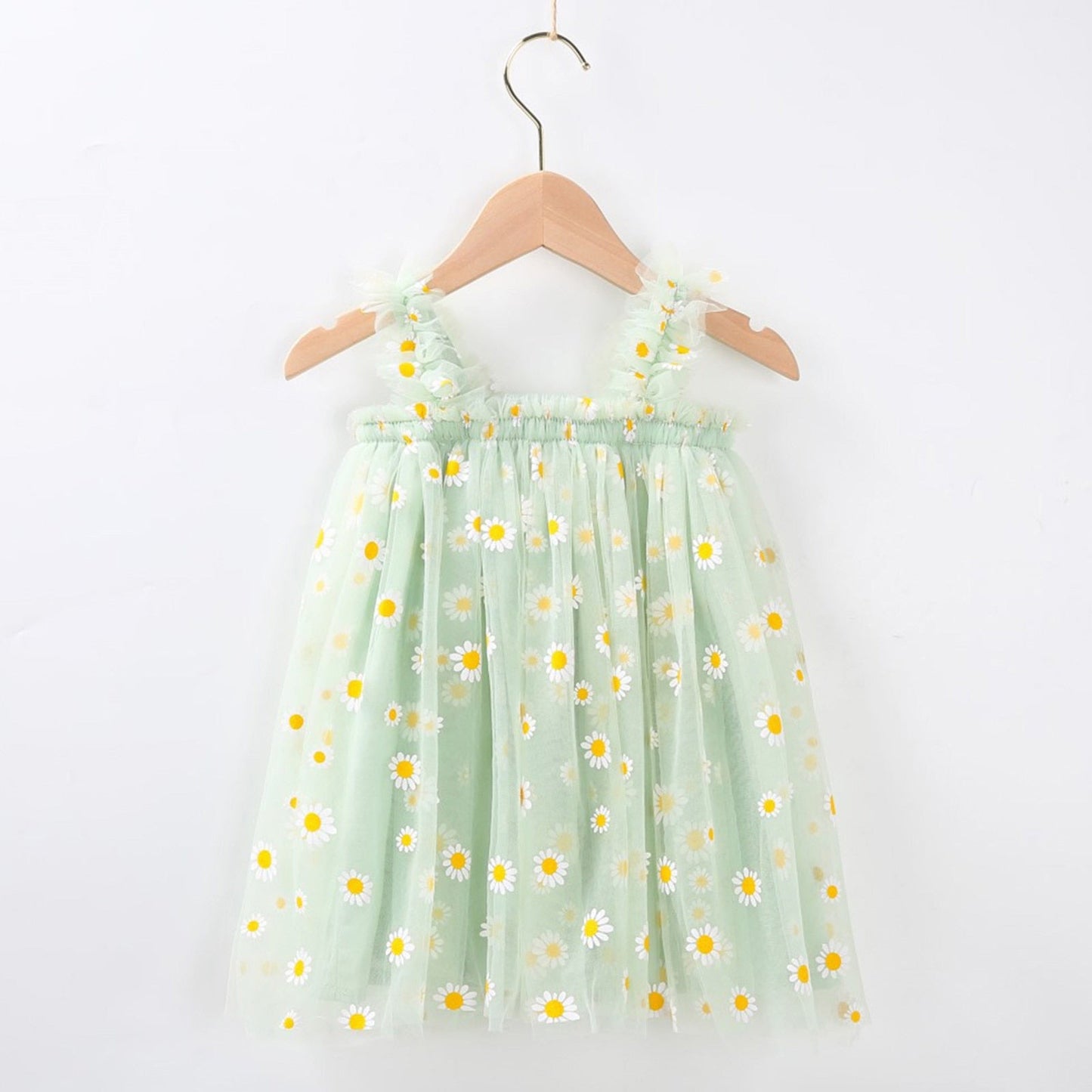 summer sleeveless daisy floral dresses
