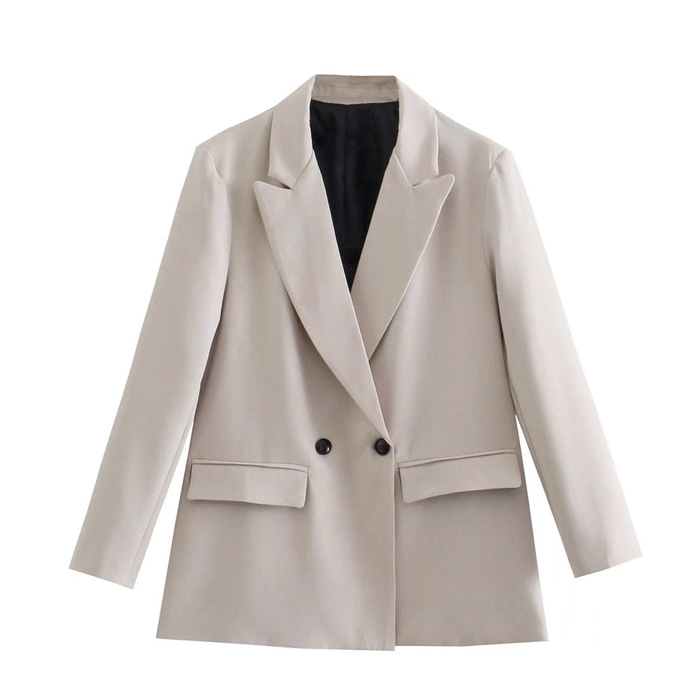 Women Double Breasted Blazer