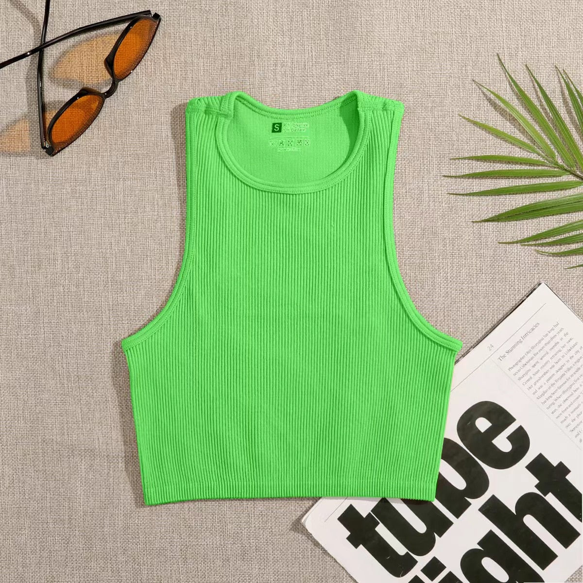 women yoga vest crop top