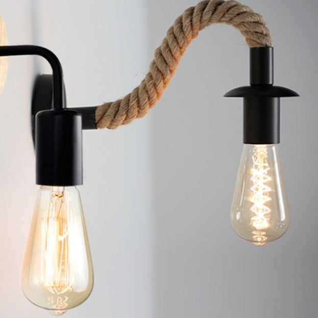 Vintage Hemp Rope Wall Lamp