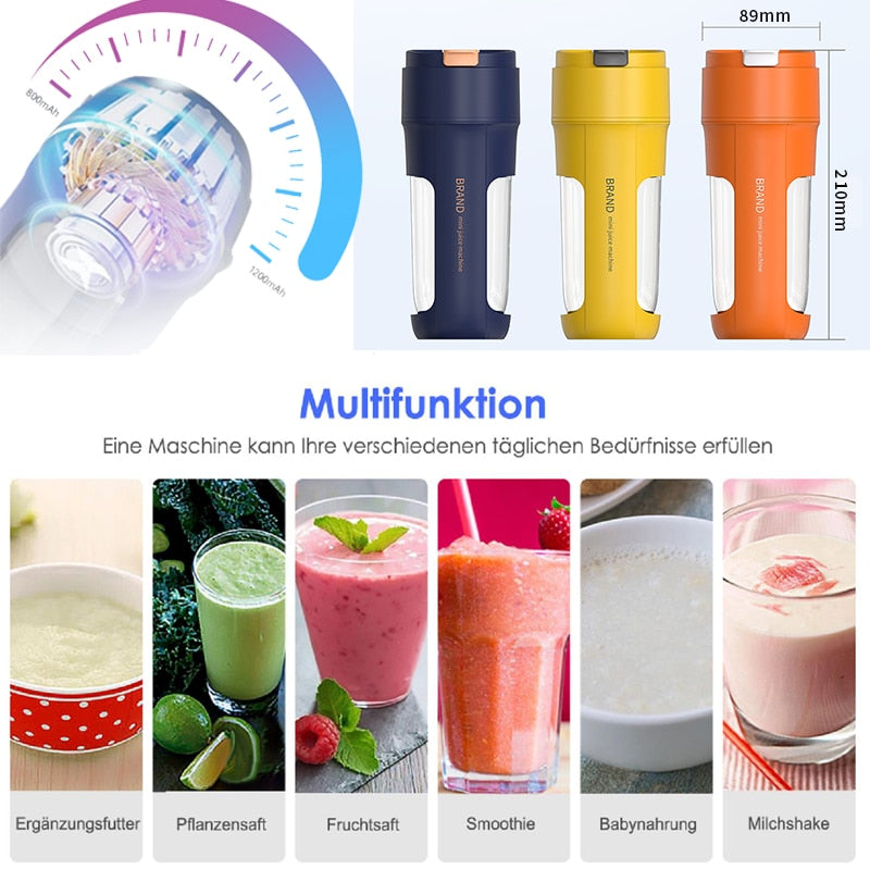 Mini Portable Blender Fruit Mixers