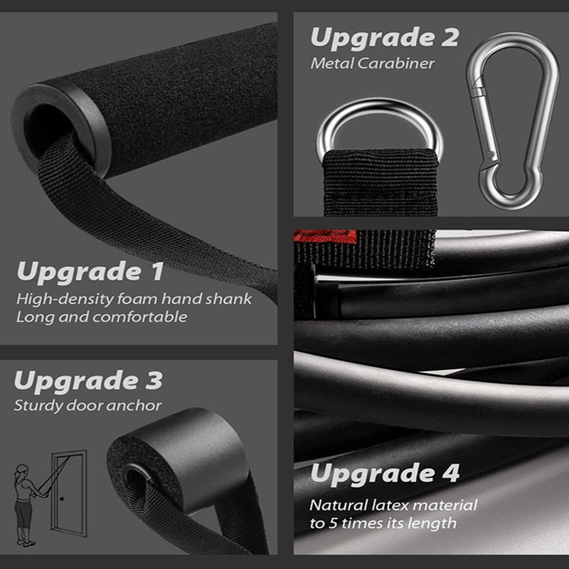 7 Piece Resistance Bands Set