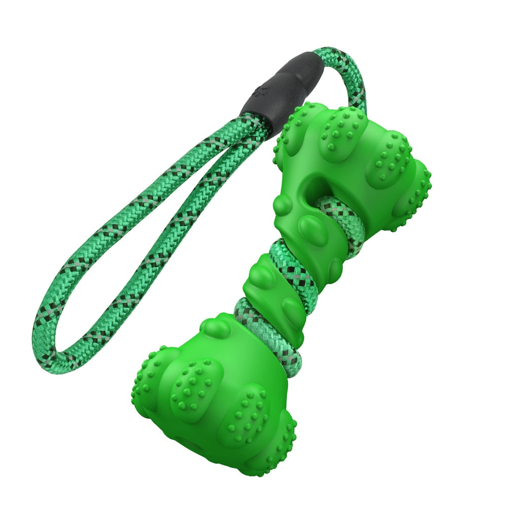 Pet Dog Toy Interactive Rubber Dumbbells'