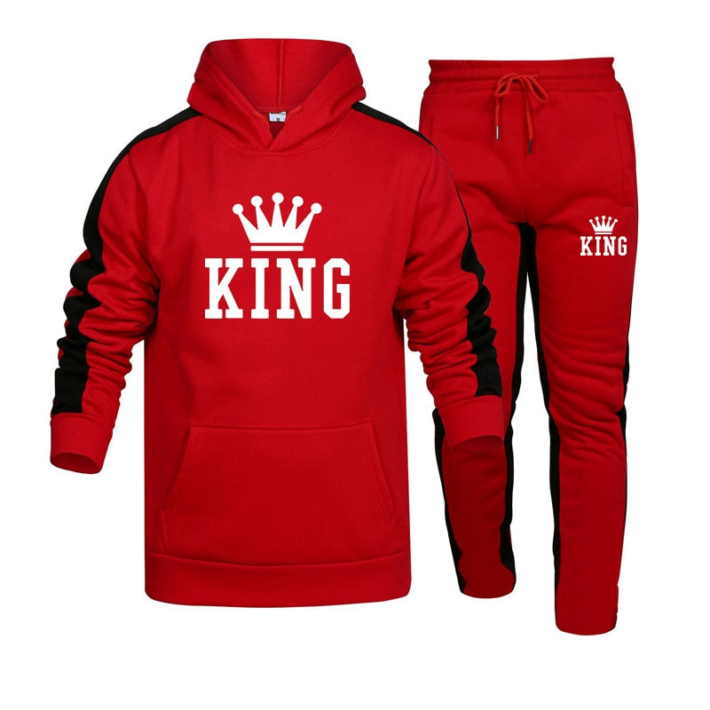Mens Tracksuit Hooded Sweatshirts and Jogger Pants