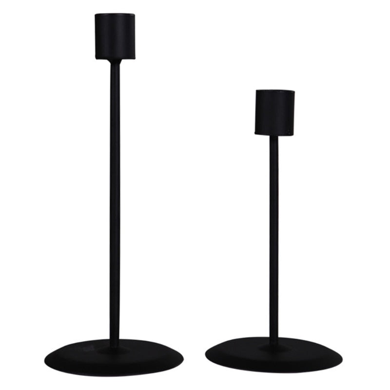 Black Metal Retro Candle Holder