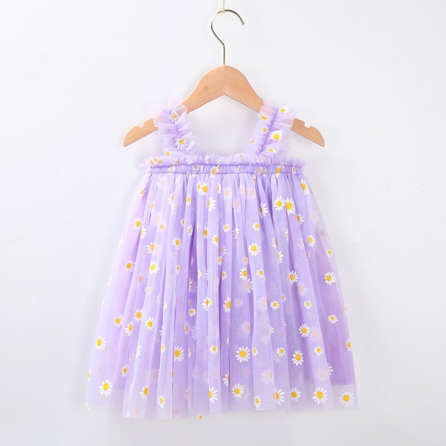 summer sleeveless daisy floral dresses