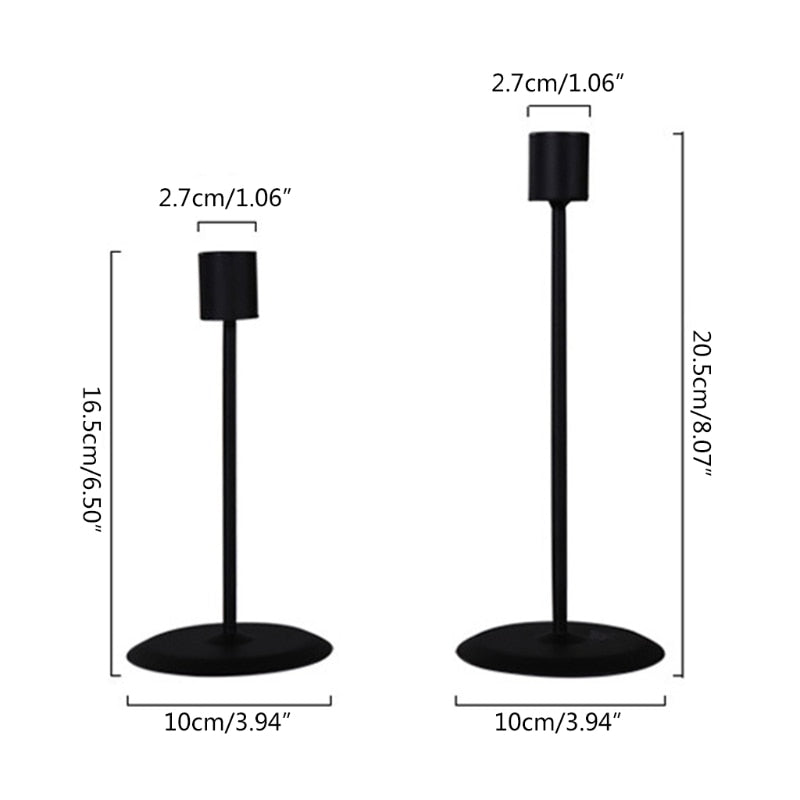 Black Metal Retro Candle Holder