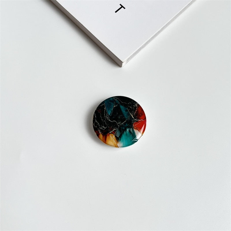 Glossy Marble Texture Stretch Grip